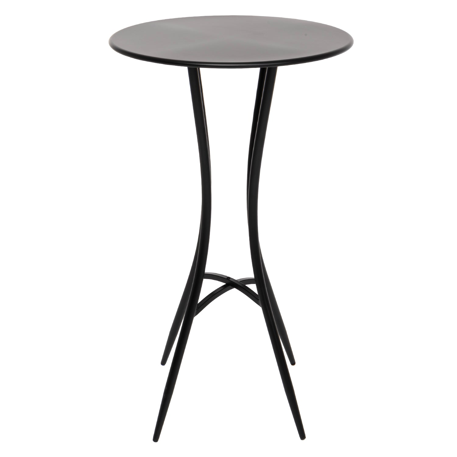 VESTIAMO CASA GIARDINO - Set giardino Bistrot tavolo rotondo 60 cm e 2 sedie in metallo Nero